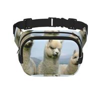 Alpaca Family Print Stylish and Practical Waist Bag,Adjustable,Perfect for Travel,and Outdoor Activities