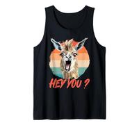 Alpaca Fan HEY YOU? Retro Llama Funny Alpacas Tank Top