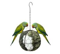 Alpaca Fiber Bird Nesting Heart Metal Refillable Handmade Round Nest Cage