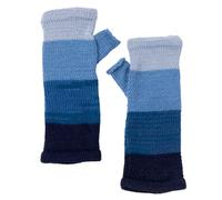 Alpaca Fingerless Mittens Gloves for Women 100% Super Soft Alpaca Fiber Handmade Fair Trade Typing Texting Gloves, Blue Ombre, One size