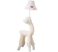 Alpaca Floor Lamp, Cartoon Animal Shape Standing Night Light, Huggable Plush Decorative Light for Bedroom and Living Room, E27 Lamp with Button Switch