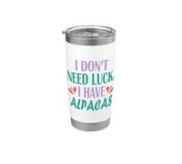 Alpaca Funny My Idea of Self-Care Includes Alpacas Stainless Steel Insulated Tumbler