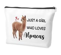 Alpaca Gifts for Alpaca Lovers Alpacas Themed Gifts Funny Birthday Gift for Womens Teen Women Niece Sisters Makeup Bag Travel Toiletry Bag A Women Who Loves Alpacas Christmas Presents