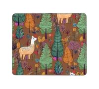 Alpaca in the forest Mouse Pad with Stitched Edge, Comfortable Mouse Pads with Non-Slip Rubber Base Gaming Mouse Mat Washable Mousepads Computers Laptop Desk Accessories for Office 8.3 x 10.3 in