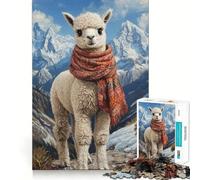Alpaca in The Mountains Jigsaw Puzzle 1000 Piece Focus Boost Fun Advanced Laser Cutting Tech Travel-friendly Brain Game Gift (50x75cm)