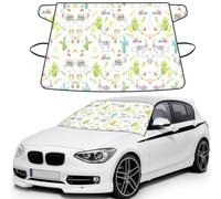 Alpaca Llama Cactus Flag Mountain Car Windshield Cover for Ice and Snow, Printed Windshield Snow Cover Universal Fit for Cars, SUVs & Sedans