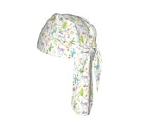 Alpaca Llama Cactus Flag Mountain Print Cycling Skull Cover Moisture Wicking Headwrap Under Helmet Tie Back Modern Beanie 22-24 In