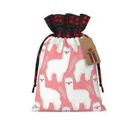(Alpaca Llama) Drawstring Gift Bags Holiday Present Goody Bags For Xmas Party S
