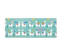 Alpaca Llama Keyboard and Mouse Pad, Extra Large Desk Cover, Spill Resistance Mat for Smooth Tracking