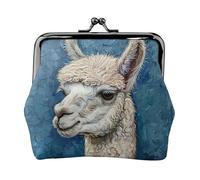 Alpaca Llama Lightweight Wallet Minimalist Wallet For Daily Commute And Travel Adventures, Black, One Size, Art Deco