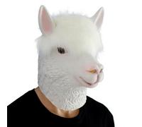 Alpaca Llama Mask Latex Realistic Animal Full Head Mask for Halloween