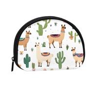 Alpaca Llama Minis Storage Bag Shell Wallet Small Coin Purse with Minis with Zipper Change Purse for Coin Keys You Can Also Store Any Small Objects You Want