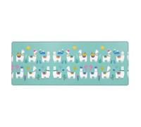 Alpaca Llama Oversized Desk Pad, Thick Base Mat, Ergonomic Comfort Pad for Precision Mouse Control