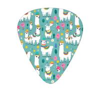 Alpaca Llama Print 12 Pieces Guitar Picks For Guitars And Ukulele, Unique Guitar Present