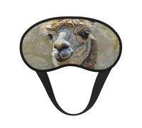 Alpaca Llama Print Adults Soft Washable Eye Mask for Light Blocking Nap Face Sleeping Travel Cover