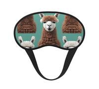 Alpaca Llama Print Blackout Sleep Mask - Side Sleeper Eye Cover, Soft Comfort, Perfect for Travel, Meditation
