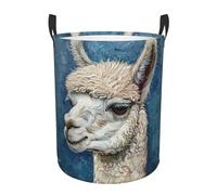 Alpaca Llama Print Circular Storage Bin with Handles Large Basket for Clothes, Shop Decor, Clothes and Daily Essentials