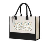 Alpaca Llama Print Cotton Canvas Tote Bag for Women, Canvas Tote Bag for Gifting,Canvas Beach Bag, Reusable Shopping Bag