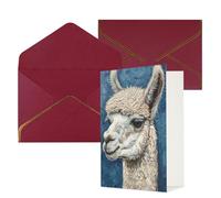 Alpaca Llama Print Greeting Card Paper, Half Fold To Cards For Birthday, Wedding, Party.