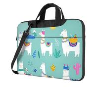 Alpaca Llama Print Laptop bag,portable single shoulder laptop Sleeve Case,Compatible with 13-15.6 in, Black, 13 inch