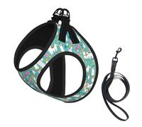 Alpaca Llama Print Reflective Pet Leash Vest For Small Dogs & Cats, Adjustable Outdoor Walking Hiking Vest