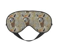 Alpaca Llama Print Sleep Mask, Soft Breathable Eye Cover for Travel, Shift Work & Meditation