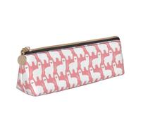 Alpaca Llama Print Triangle Pencil Pens Case Large-Capacity Stationery Organizer Pouch Office Travel