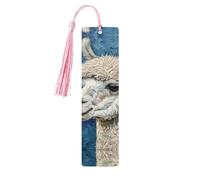 Alpaca Llama Print Wooden Bookmarks Beautiful Notebook Accessories for Men Women Book Lovers