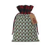 Alpaca Llama Print Xmas Drawstring Gift Bag Wrapping Needs For Christmas Bags Holiday Party Favors