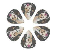 Alpaca Llama Printed Guitar Picks -6 Pcs Guitar Picks Plectrum,Guitar Accessories,Electric Guitar Pick, Bass & Ukulele 0.71mm