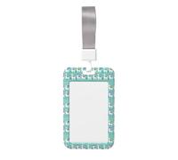 Alpaca Llama Printed Id Card Badge Holder with Neck Strap Waterproof Name Card Holder Plastic Vertical Sleeve Pocket
