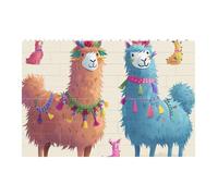 Alpaca Llama Printed Jigsaw Puzzle 14.4x9.8 CM, Rectangular Puzzle Challenging Game for Adults Gifts, Family Fun Decorative Wall Decor