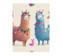 Alpaca Llama Printed Jigsaw Puzzle 16.7x22.3 CM, Rectangular Puzzle Challenging Game for Adults Gifts, Family Fun Decorative Wall Decor