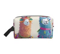 Alpaca Llama Printed Makeup Bag Travel Portable Cosmetic Bag Large Capacity Makeup Case Toiletry Handbag Organiser for Women