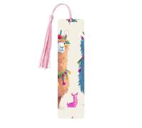 Alpaca Llama Printed Metal Bookmarks M - Pink Lightweight Aluminium Book Marker for Books, Journals & Gifts, Ideal Book Lovers, Holiday Decor & Crafts