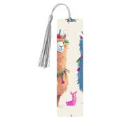 Alpaca Llama Printed Metal Bookmarks S - Gray Lightweight Aluminium Book Marker for Books, Journals & Gifts, Ideal Book Lovers, Holiday Decor & Crafts