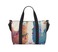 Alpaca Llama Printed Travel Bag Duffle Bag for Men Women, Large Water Resistant Gym Bag Weekend Holdall Bag with Shoulder Strap