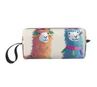 Alpaca Llama Printed Travel Makeup Bag Portable Cosmetic Bag Makeup Case Toiletry Handbag Organiser for Women