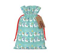 Alpaca Llama Printing 1 Pc Christmas Bag With Drawstring For All Adults To Give Presents Halloween
