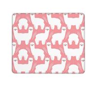 Alpaca Llama Thick Comfort Mouse Pad with Lock Edge Design, Large Non-Slip Rubber Base Desk Mat for Office