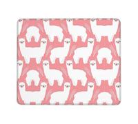 Alpaca Llama Thick Desk Pad Mouse Mat with Lock Stitch Edge, Stable Non-Slip Surface for Computer Use