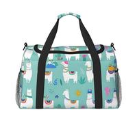 Alpaca Llama Travel Duffel Bag Weekend Bag Weekender Overnight Carry On Hand Bag Workout Sport Hospital