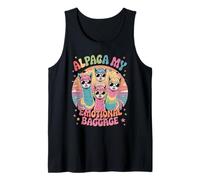 Alpaca My Emotional Baggage Funny Alpaca Llama Humor Tank Top