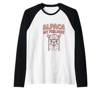 Alpaca My Feelings Funny Animal Humorous Emotions Raglan Baseball Tee
