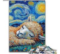 Alpaca Night Sky Adult Puzzles 1000 Pieces, Educational Games Home Decoration Birthday Present, Gifts, Wall Art (26x38cm)