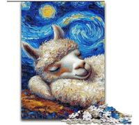 Alpaca Night Sky Puzzles for Adults Teens 1000 Pieces, for Age 14 Years And over Stress Relief Christmas Game Presents for Women (26x38cm)