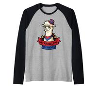 Alpaca No Probllama It's The 4th Funny Patriotic Llama July Raglan Baseball Tee