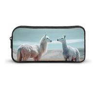 Alpaca on The Grass Pencil Case Large Capacity, Minimalist Pencil Pouch, Lightweight & Durable Small Storage Bag for Office Supplies Organizer