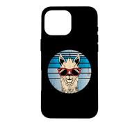 Alpaca or llama in a retro look with cool sunglasses Case for iPhone 16 Pro Max