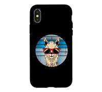 Alpaca or llama in a retro look with cool sunglasses Case for iPhone X/XS